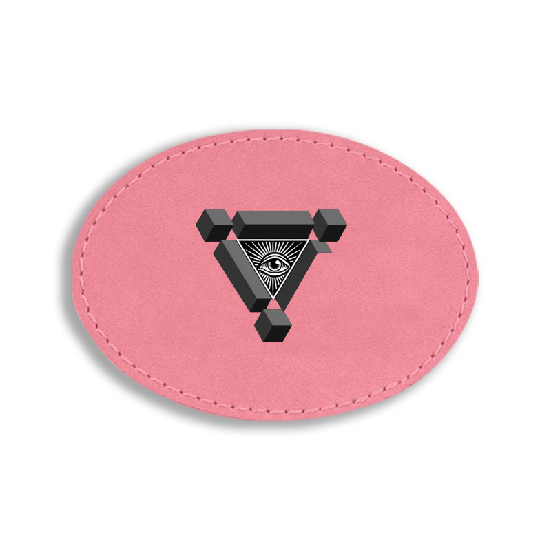 3d Freemasonry Illuminati Eye Of Providence Oval Leatherette Patch | Artistshot