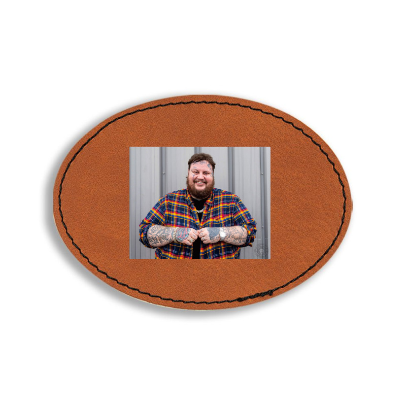 Jelly Roll Smile Oval Leatherette Patch | Artistshot