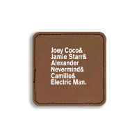 Prince Aliases Joey Coco & Jamie Starr Threads Square Leatherette Patch | Artistshot