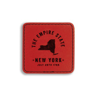 New York, The Empire State Square Leatherette Patch | Artistshot