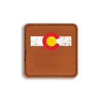 Vintage Colorado Flag Square Leatherette Patch | Artistshot