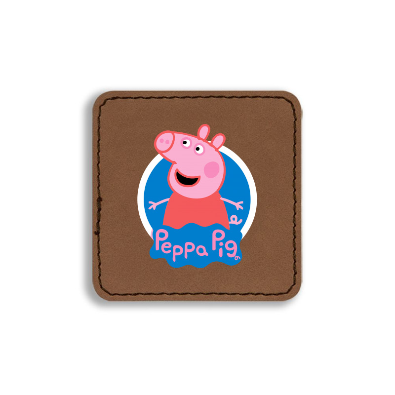 Peppa Pig Square Leatherette Patch by Dejavu77 | Artistshot