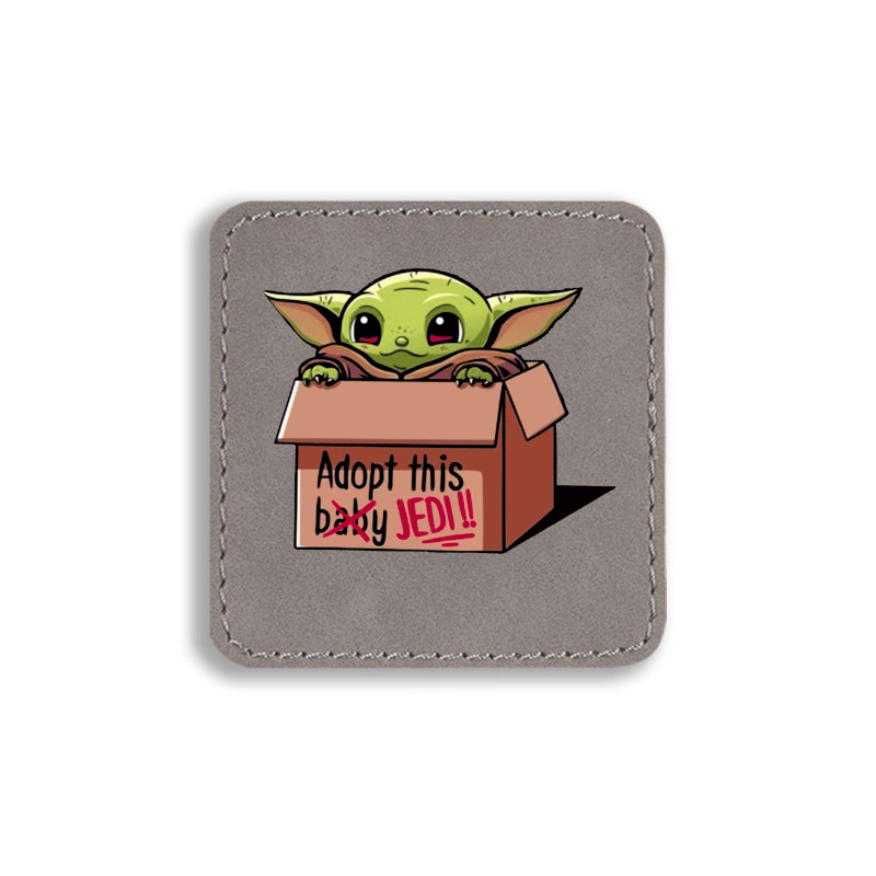 Adopt A Baby Mandalorian Baby Yoda Square Leatherette Patch by paulscott Art | Artistshot