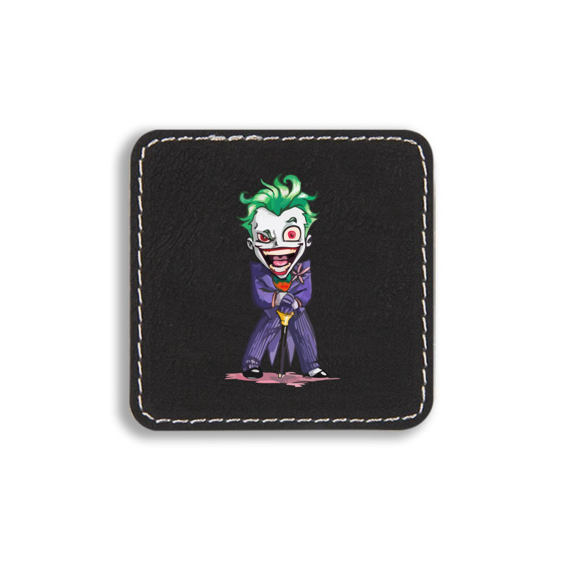 Joker (dc)  (low Poly Abstract) Fanart (zoomout Effect) Square Leatherette Patch | Artistshot