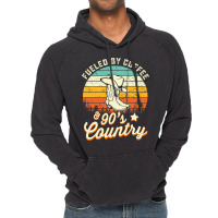 Fueled By Coffee And S Country Funny Vintage Sunse Vintage Hoodie | Artistshot