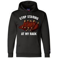 Funny Bbq Gift For Men Women Grill Stop Staring At Champion Hoodie | Artistshot