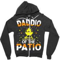 Funny Daddio Of The Patio Fathers Day Bbq Grill Da Zipper Hoodie | Artistshot