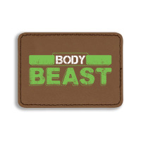 Body Beast Rectangle  Leatherette Patch | Artistshot