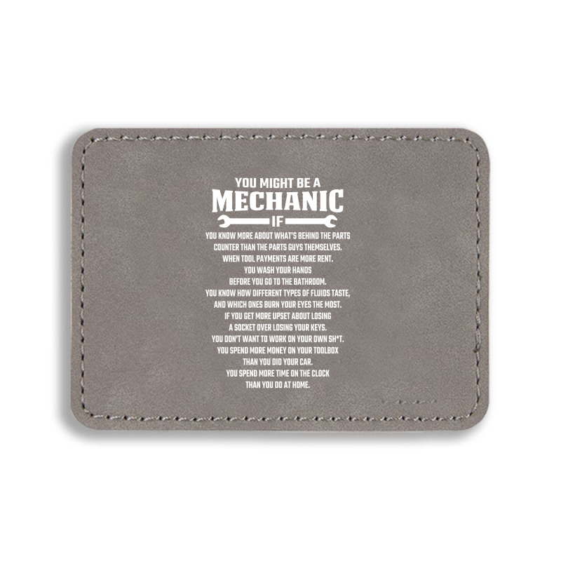 You Might Be A Mechanic If Rectangle  Leatherette Patch | Artistshot