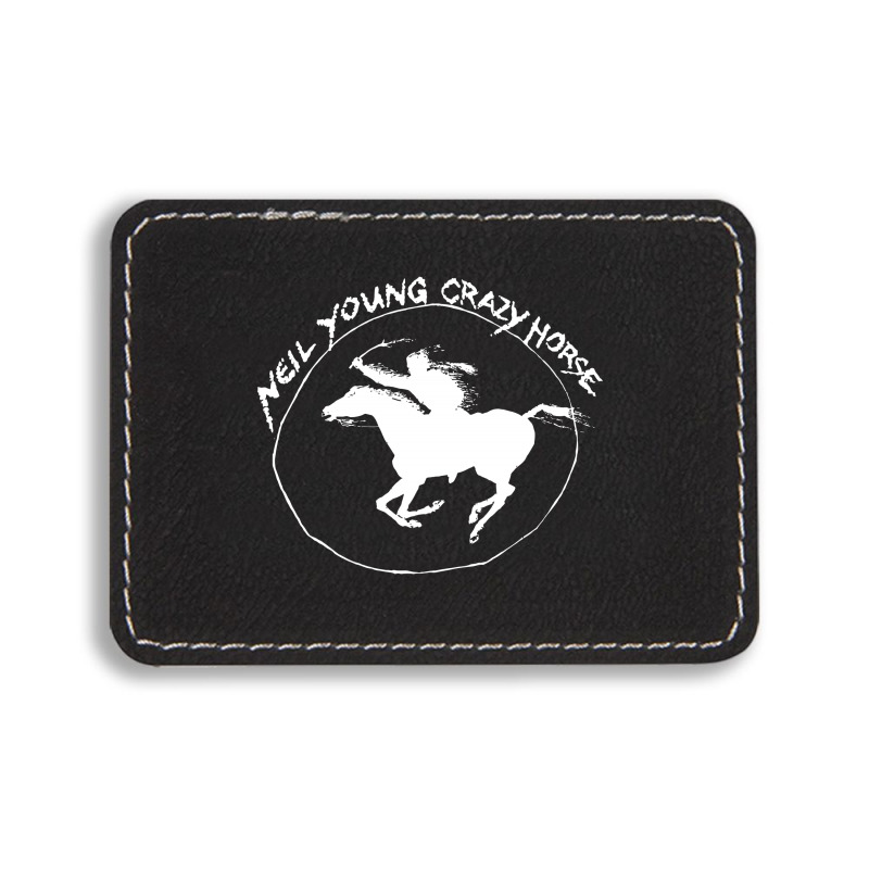 Neil Young Crazy Horse Rectangle  Leatherette Patch by BLACKHEART | Artistshot