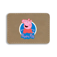 Peppa Pig Rectangle  Leatherette Patch | Artistshot