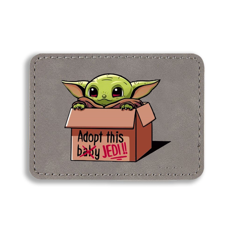 Adopt A Baby Mandalorian Baby Yoda Rectangle  Leatherette Patch by paulscott Art | Artistshot