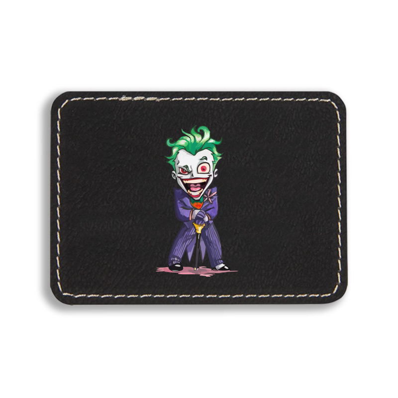 Joker (dc)  (low Poly Abstract) Fanart (zoomout Effect) Rectangle  Leatherette Patch | Artistshot