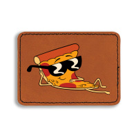 Pizza Steve Cool Cartoon Rectangle  Leatherette Patch | Artistshot