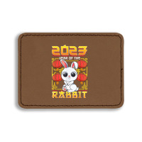 Year Of The Rabbit 2023 Chinese Zodiac Cute Kawaii Bunny Rectangle  Leatherette Patch | Artistshot