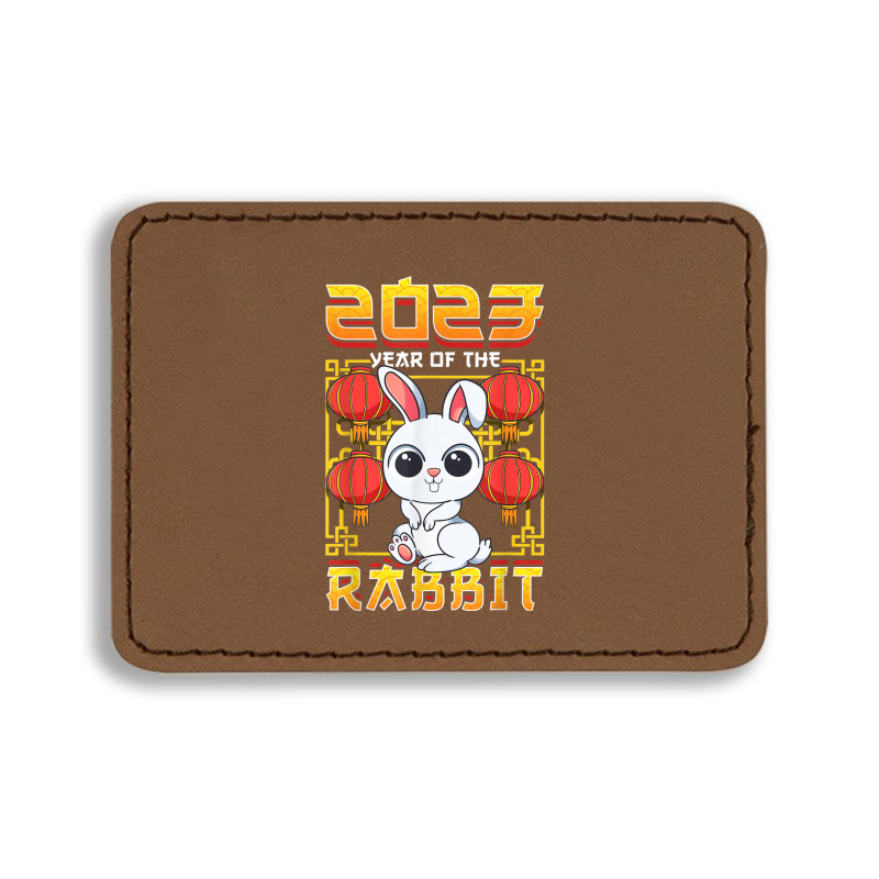 Year Of The Rabbit 2023 Chinese Zodiac Cute Kawaii Bunny Rectangle  Leatherette Patch by Halloween | Artistshot