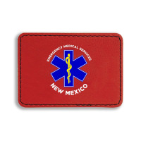 New Mexico Ems Emergency Medical Services Emt Medic Rectangle  Leatherette Patch | Artistshot