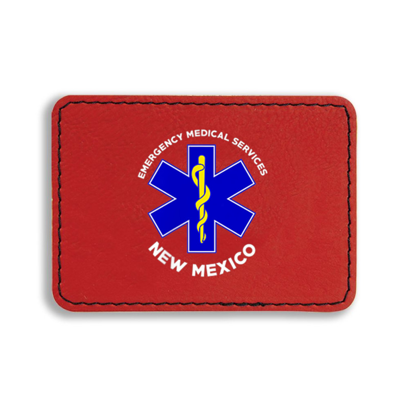 New Mexico Ems Emergency Medical Services Emt Medic Rectangle  Leatherette Patch | Artistshot