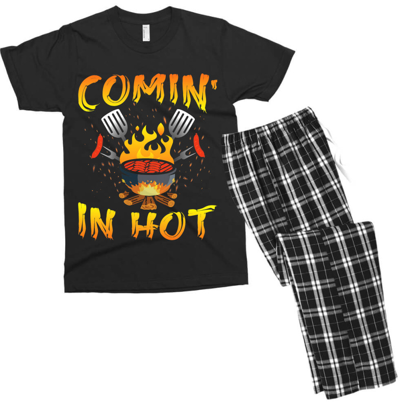 Funny Bbq Grill Chef Barbecue Grilling Comin In Ho Men's T-shirt Pajama Set | Artistshot