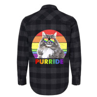 Funny Siberian Cat Rainbow Gay Pride Lgbtq Flannel Shirt | Artistshot