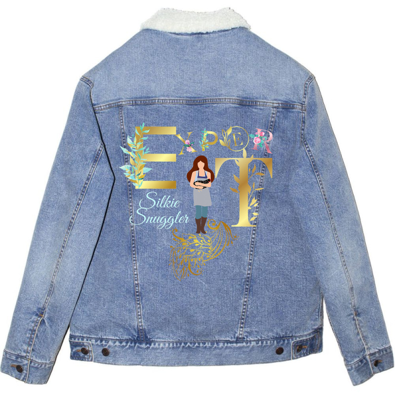 Funny Silkie Chicken Top Knot Trimmer Unisex Sherpa-lined Denim Jacket | Artistshot