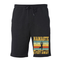 Womens Namaste  Feet Away For Yoga Lovers Yoga Cla Fleece Short | Artistshot