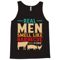 Funny Bbq Grill Grilling Smoker Real Men Smell Lik Tank Top | Artistshot