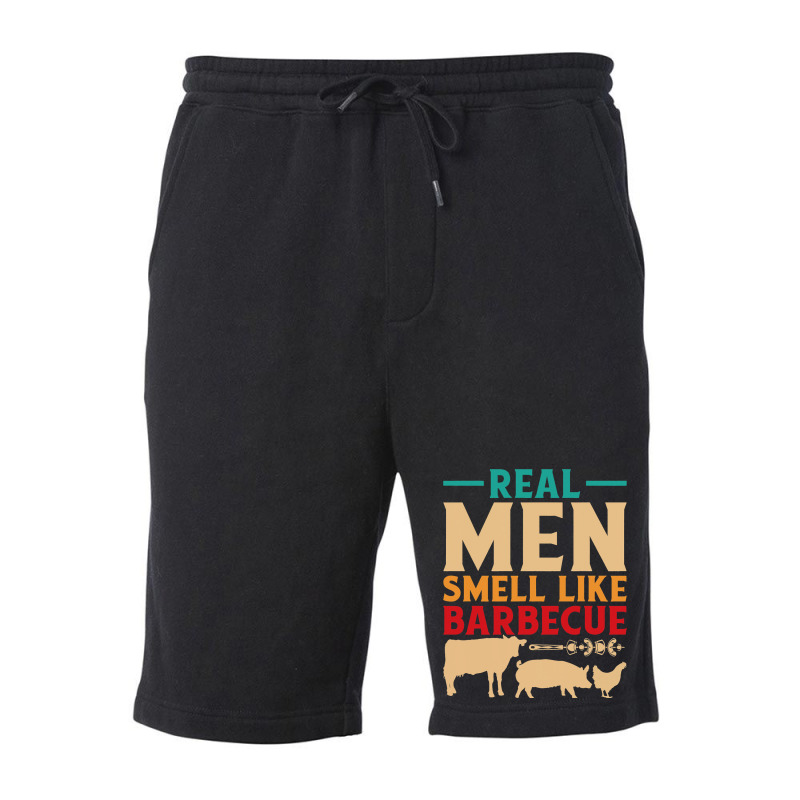 Funny Bbq Grill Grilling Smoker Real Men Smell Lik Fleece Short | Artistshot