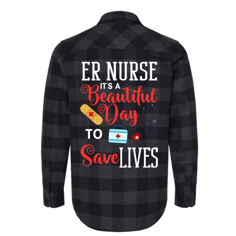 Womens Emergency Room Technician Er Nurse Hospital Flannel Shirt | Artistshot