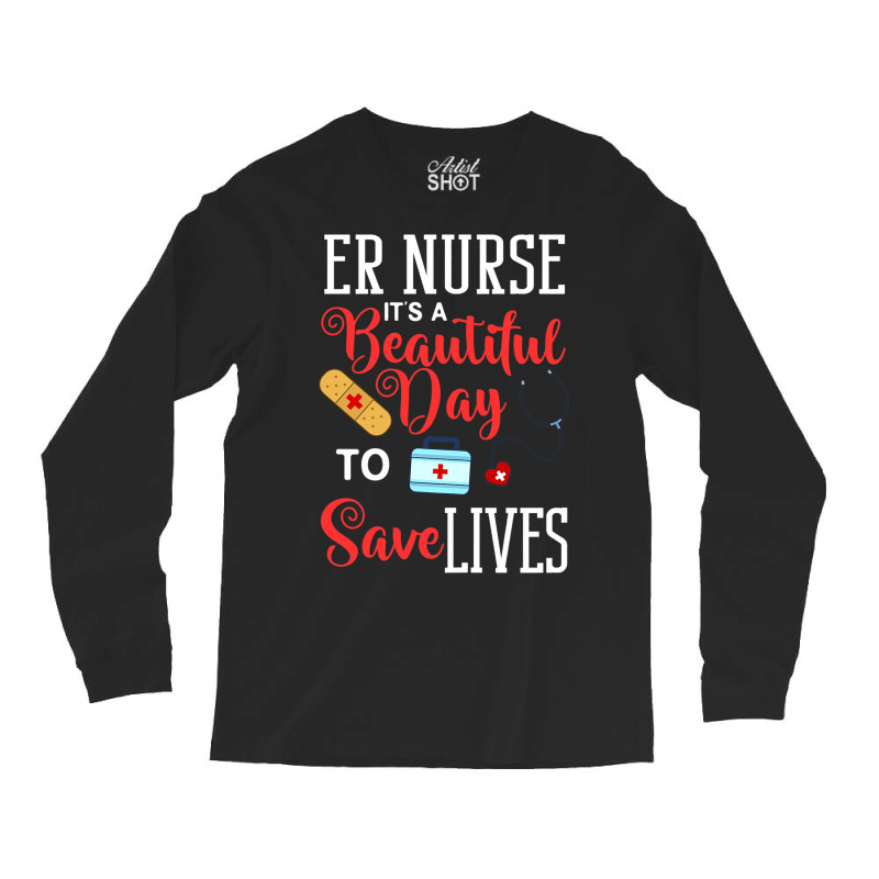 Womens Emergency Room Technician Er Nurse Hospital Long Sleeve Shirts | Artistshot