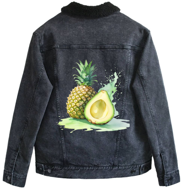 Delicious And Refreshing Flavor Combination Unisex Sherpa-Lined Denim Jacket by baygonOL | Artistshot