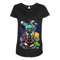 Extraterrestrial Meditating Meditation Yoga Alien Maternity Scoop Neck T-shirt | Artistshot