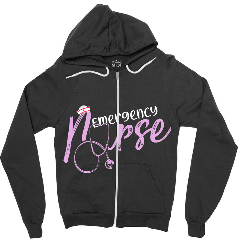 Emergency Nurse Hospital Health Care Gift Nurse Zipper Hoodie | Artistshot