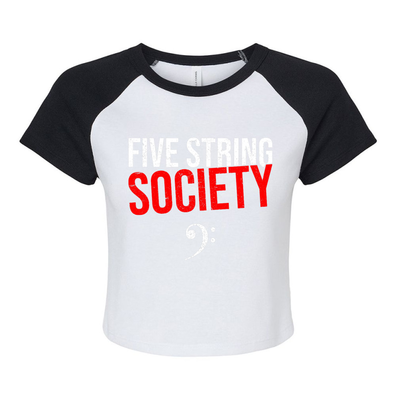 Five String Society Gift For  Strings Bass Guitar Raglan Crop Top by YadrielCarballo | Artistshot