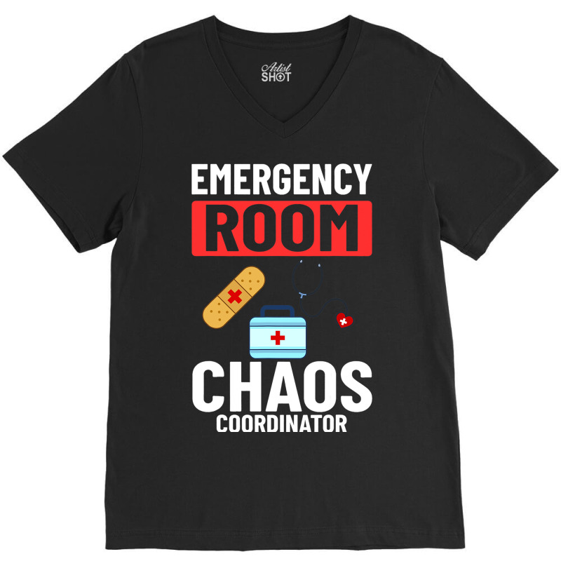 Emergency Room Technician Er Nurse Hospital Depart V-neck Tee | Artistshot