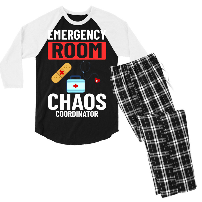 Emergency Room Technician Er Nurse Hospital Depart Men's 3/4 Sleeve Pajama Set | Artistshot