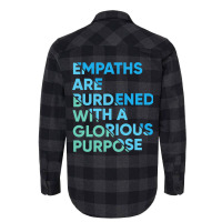 Empath Graphic Purpose Meditation Quote Sensitive  Flannel Shirt | Artistshot