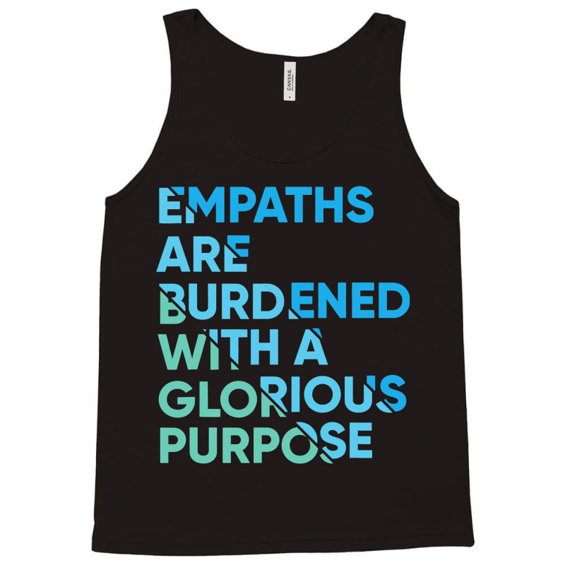 Empath Graphic Purpose Meditation Quote Sensitive  Tank Top | Artistshot