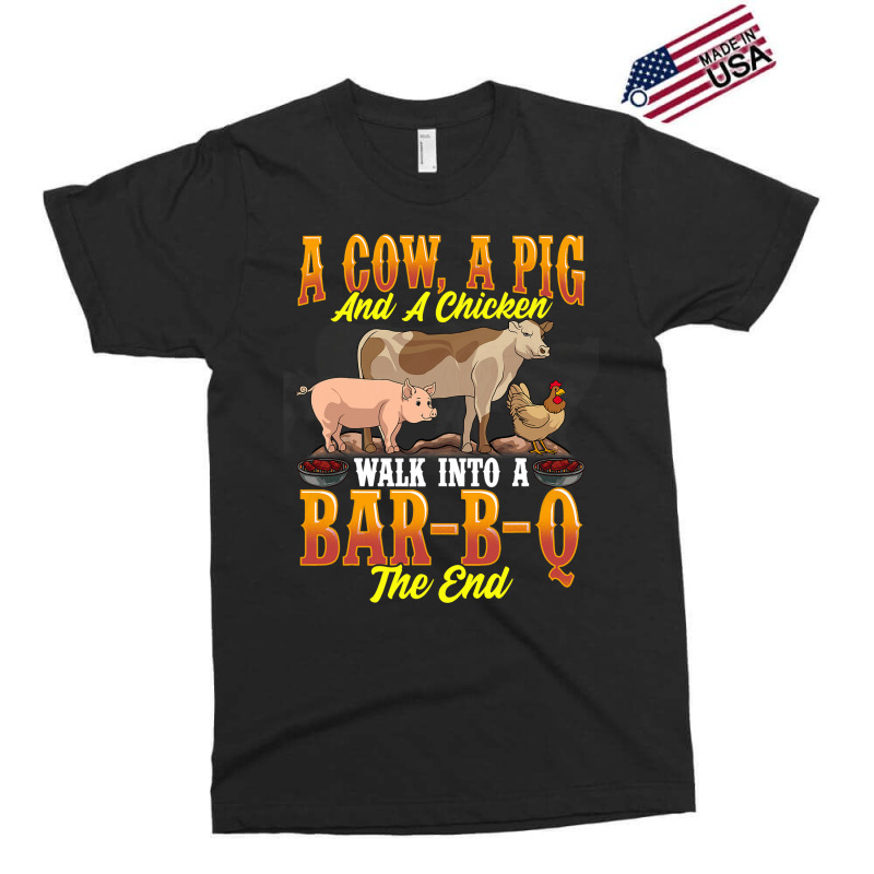 Funny Bbq Shirts For Men Cow Pig And Chicken Shirt Exclusive T-shirt | Artistshot