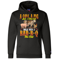 Funny Bbq Shirts For Men Cow Pig And Chicken Shirt Champion Hoodie | Artistshot