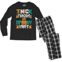 Vector Halloween Season T Shirt Design Vector. Hal Men's Long Sleeve Pajama Set | Artistshot