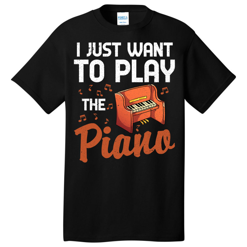 Funny Piano Player Classical Music Pianist Music N Basic T-shirt | Artistshot