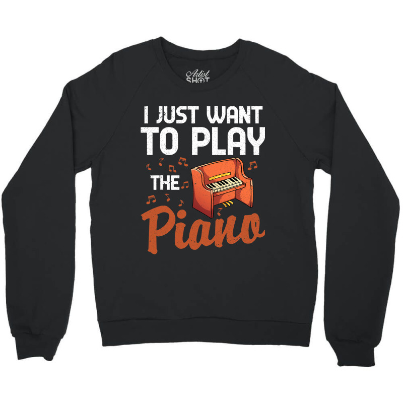 Funny Piano Player Classical Music Pianist Music N Crewneck Sweatshirt | Artistshot