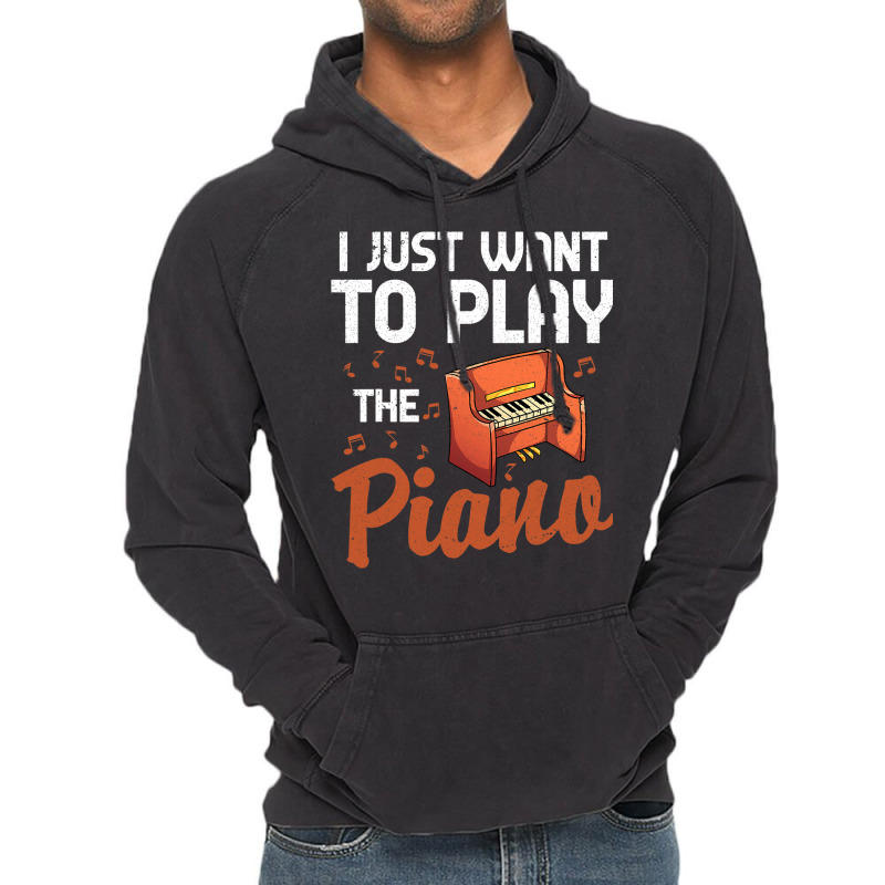 Funny Piano Player Classical Music Pianist Music N Vintage Hoodie | Artistshot