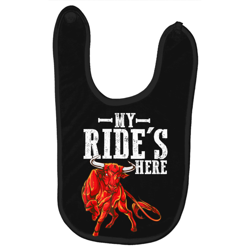 Bull Riding Pbr Rodeo Bull Riders For Western Ranc Baby Bibs | Artistshot