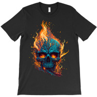 Flamming Skull T-shirt | Artistshot