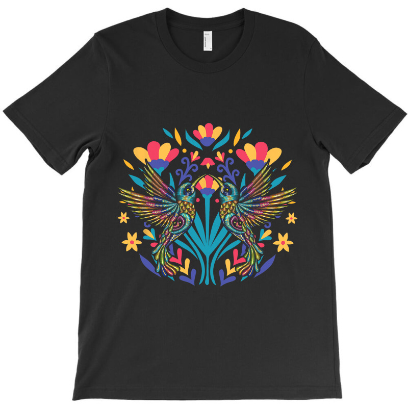 Floral Bird Otomi Mexican Embroidery Style Mexican T-shirt | Artistshot