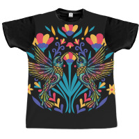 Floral Bird Otomi Mexican Embroidery Style Mexican Graphic T-shirt | Artistshot