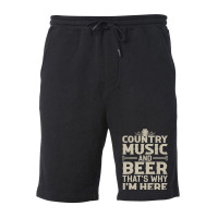 Funny Country Music Design For Men Women Country M Fleece Short | Artistshot