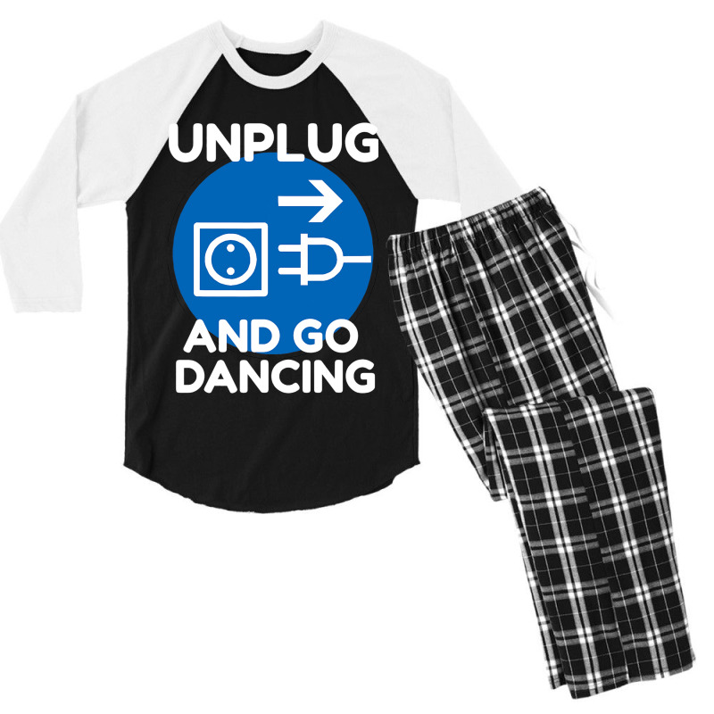 Funny Ballroom Dance Novelty Gift Unplug And Go Da Men's 3/4 Sleeve Pajama Set by JESSICASIMONSEN | Artistshot